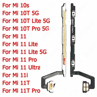 For xiaomi mi 10 lite 10s 10t 5g 11 ultra 11i 11t pro mi10 mi11 volume original new mute key repair switch spare parts replacement side button power on off flex cable