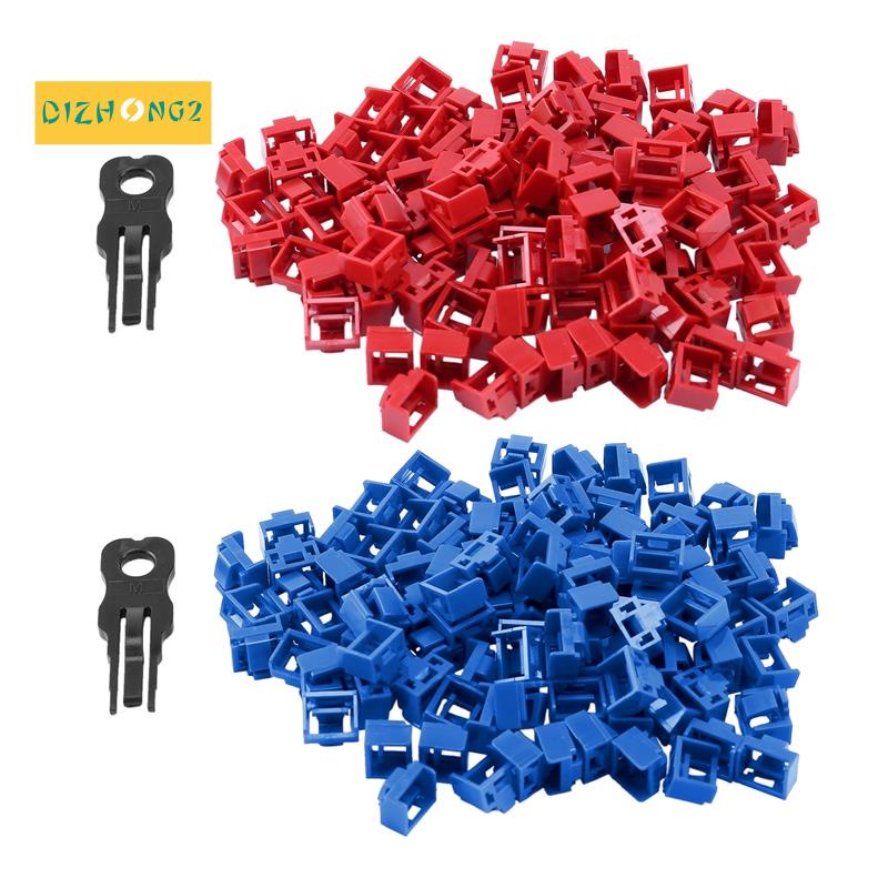 Bộ 100 Nắp Đậy Cổng Mạng LAN RJ45 Chống Bụi Bảo Vệ Kèm Chìa Khóa