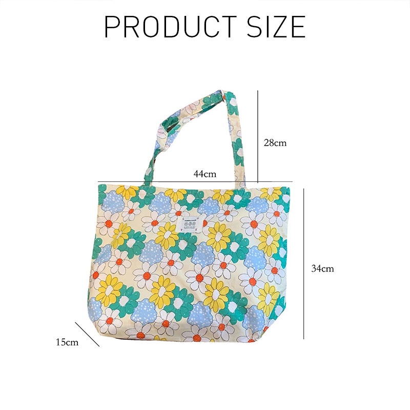 Túi xách JUSTSTAR vải canvas in hoa xinh xắn cho nữ
