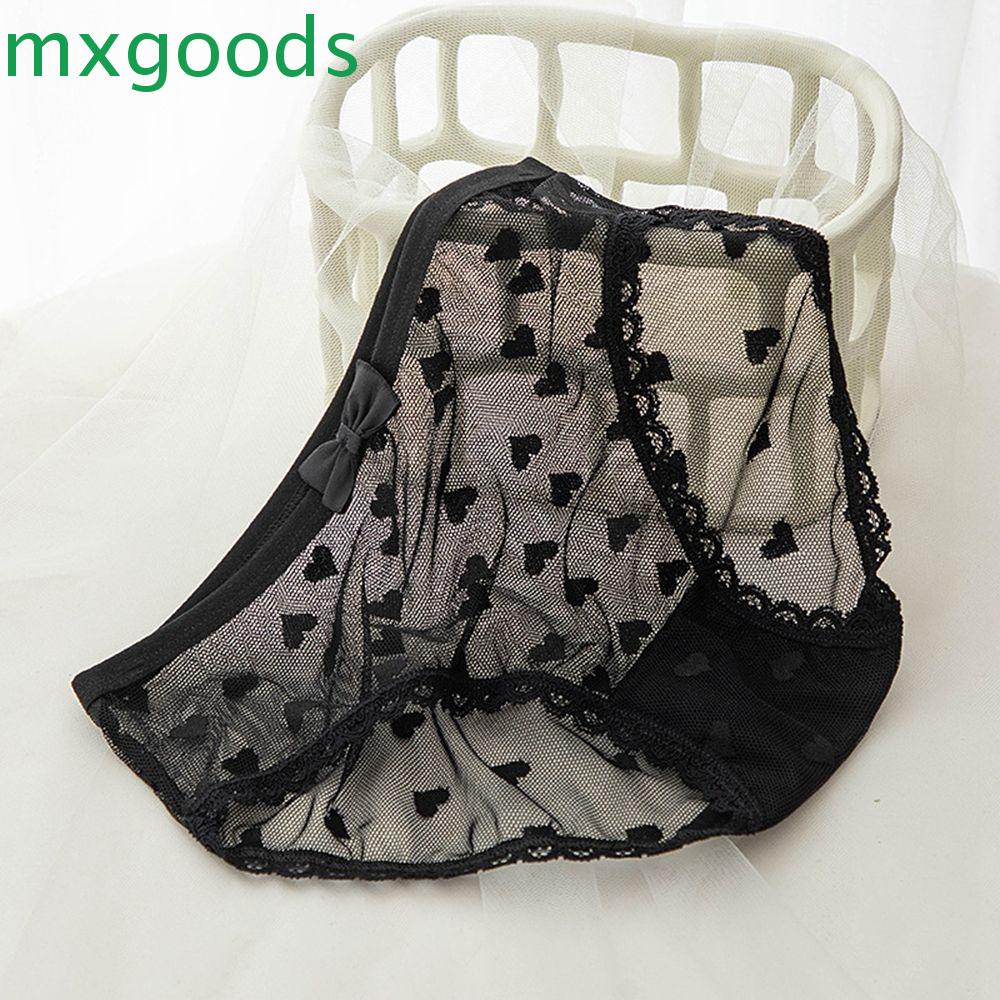 Mxgoods Quần Lót Cotton Phối Ren Lưới Lưng Vừa Co Giãn Ngọt Ngào Cho Nữ