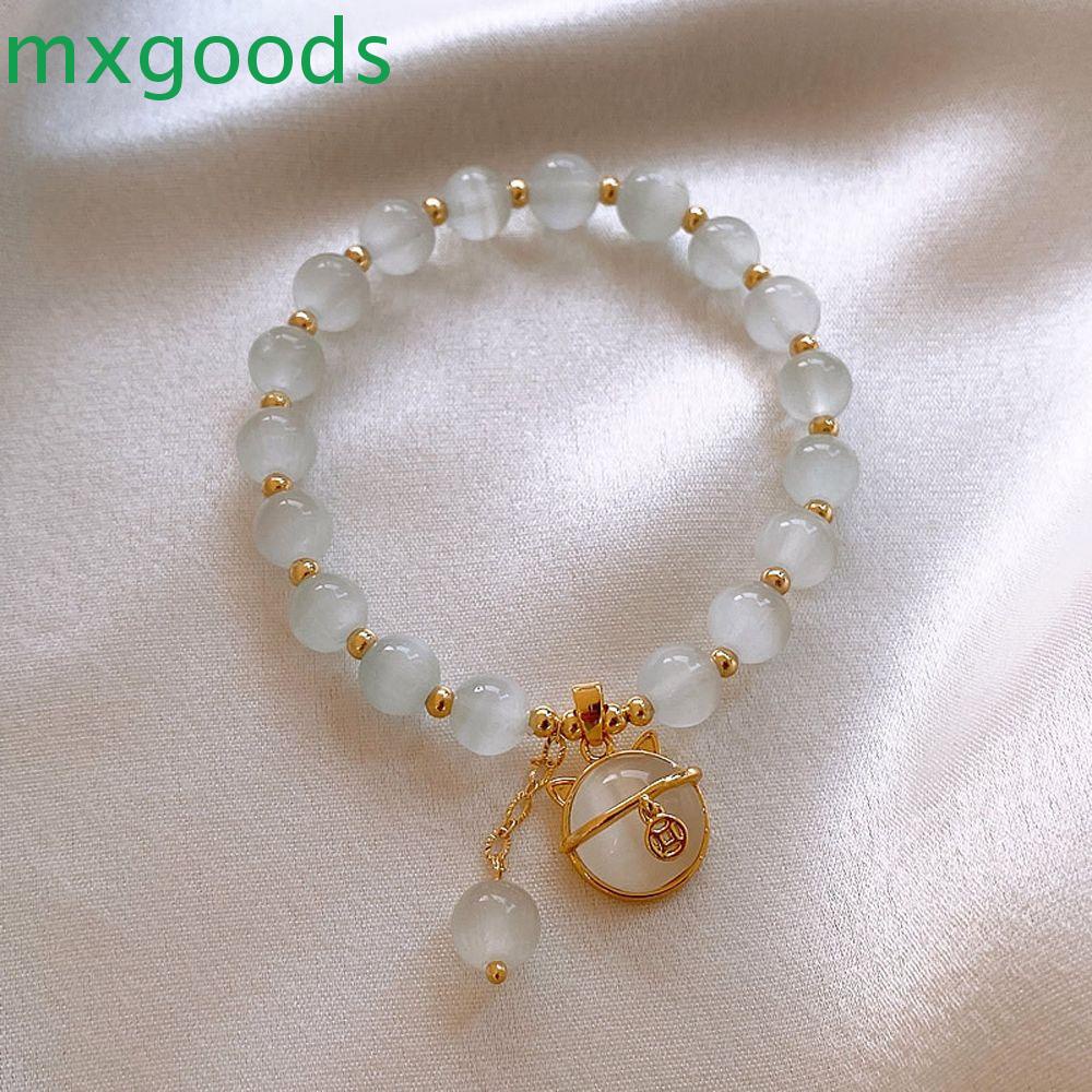 Vòng Đeo Tay Mặt Trái Tim Dễ Thương Thời Trang Mùa Hè Cho Bạn Gái|Chuỗi Hạt Mắt Mèo|Trang Sức Thời Trang
