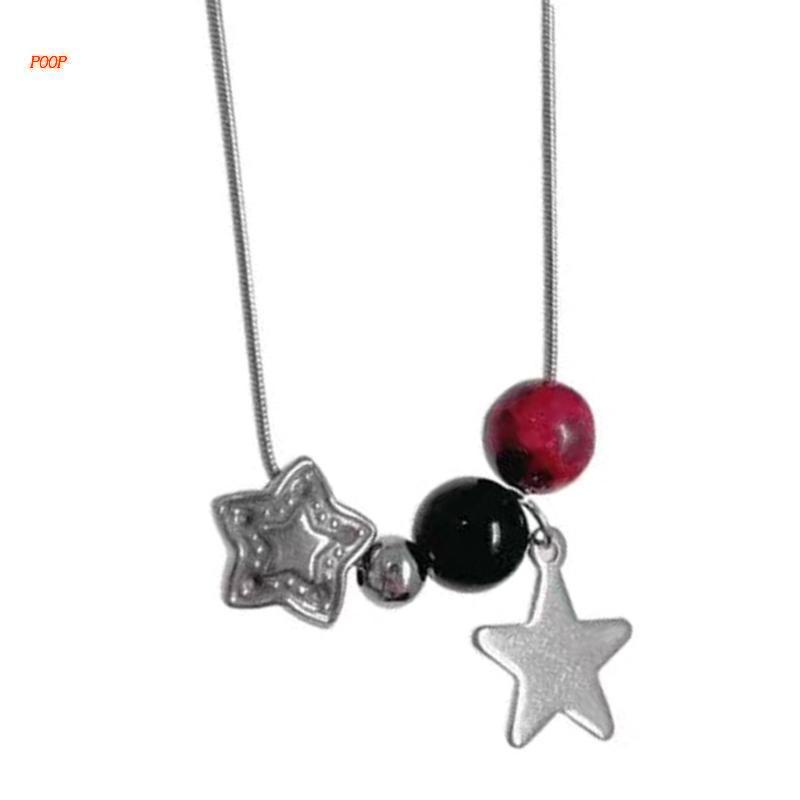 Vòng Cổ Choker Bằng Thép Titan Mặt Ngôi Sao Năm Cánh Y2k