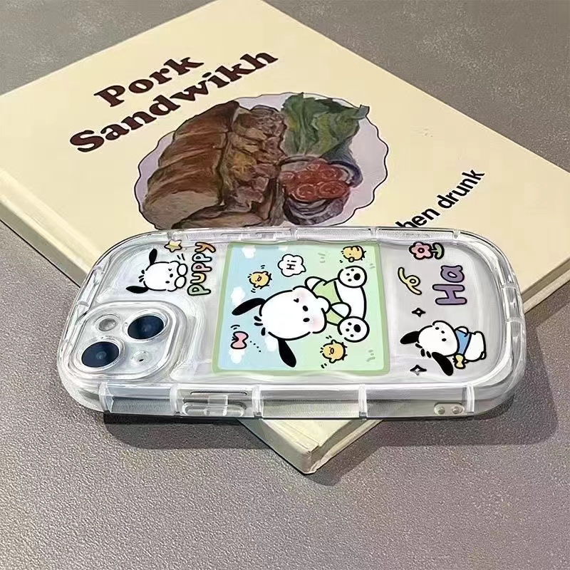 Ốp Điện Thoại Silicon TPU Mềm Trong Suốt Chống Sốc In Hình Cún Dễ Thương Cho IPhone 14 13 12 11 Pro XS Max X XR 7 + 8 Plus