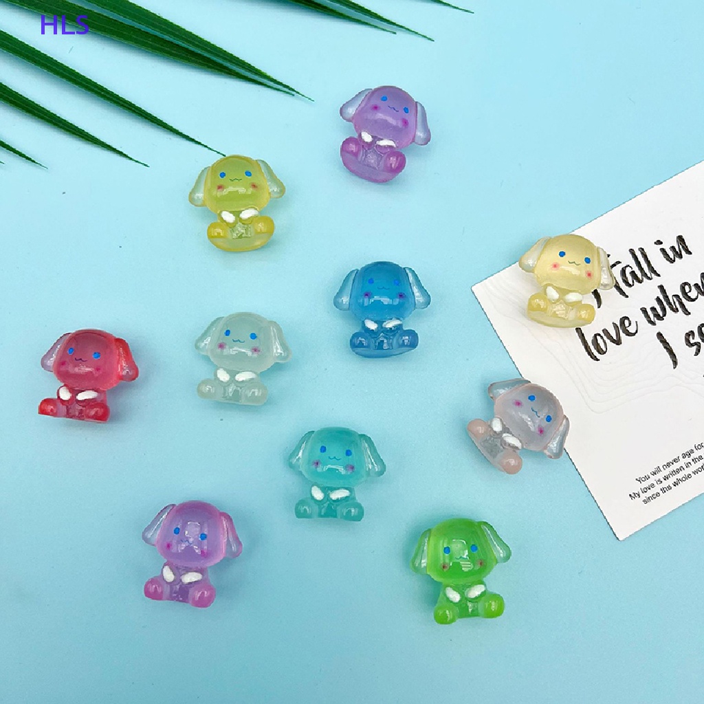 Set 2 Tượng Hoạt Hình Mini Bằng Nhựa Phát Quang Dùng Để Trang Trí