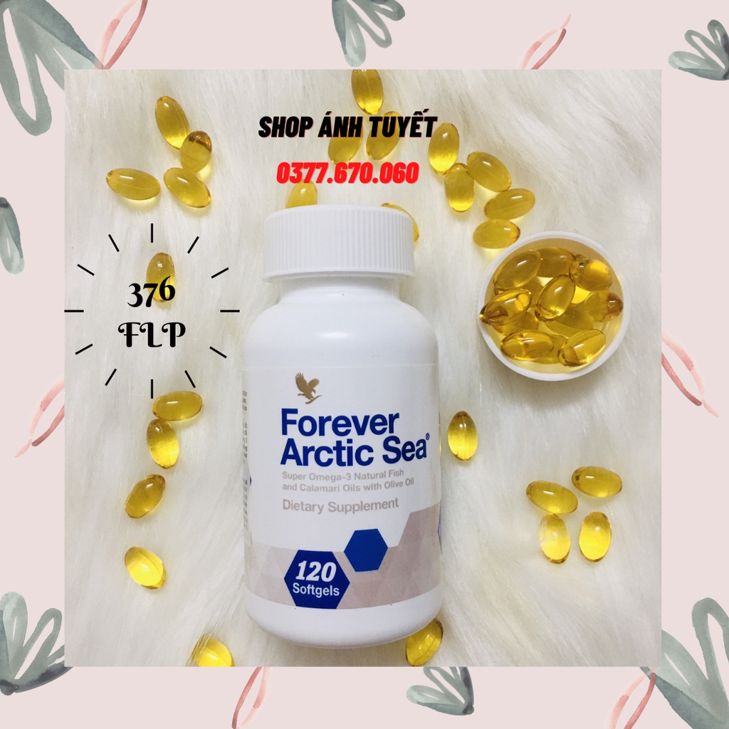 VIÊN DẦU CÁ Lô Hội Forever Arctic Sea. 376flp. 120 viên/hộp.