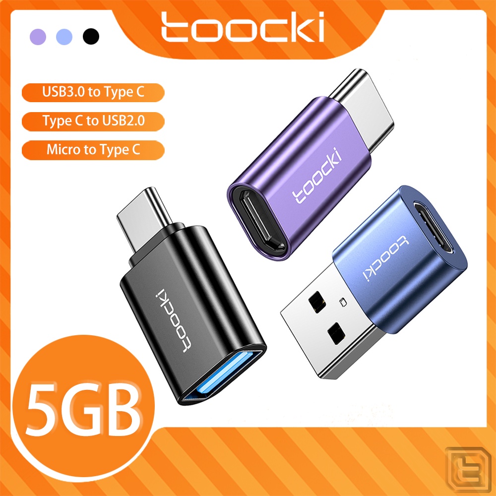 Toocki Đầu Chuyển Đổi USB 3.0 sang type C OTG Cho Samsung S20 Xiaomi mi 9 10
