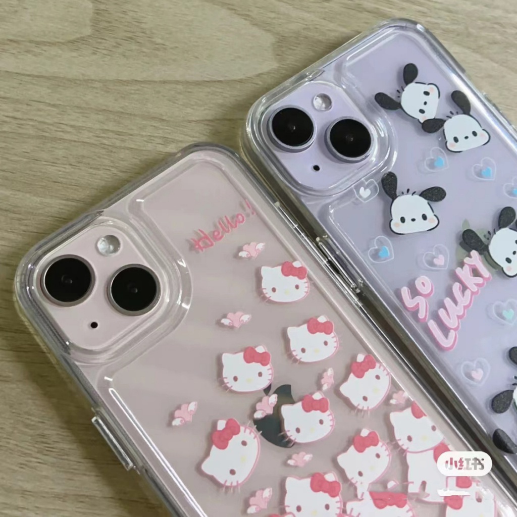 ✅Ốp Điện Thoại Mềm Trong Suốt Chống Sốc Hình Cún Hoạt Hình Cho iPhone14pro xr 13 / 12 xs 7p 11 8pins 9ZHU