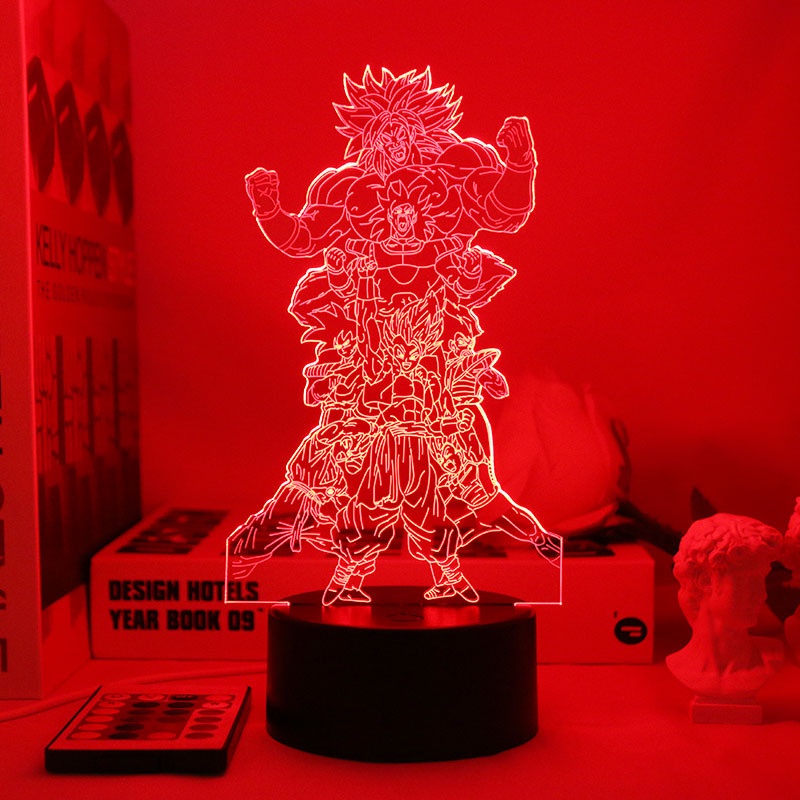 Đèn Ngủ Bóng LED Điều Khiển Từ Xa Hình Son Goku Trong Phim Bảy Viên Ngọc Rồng