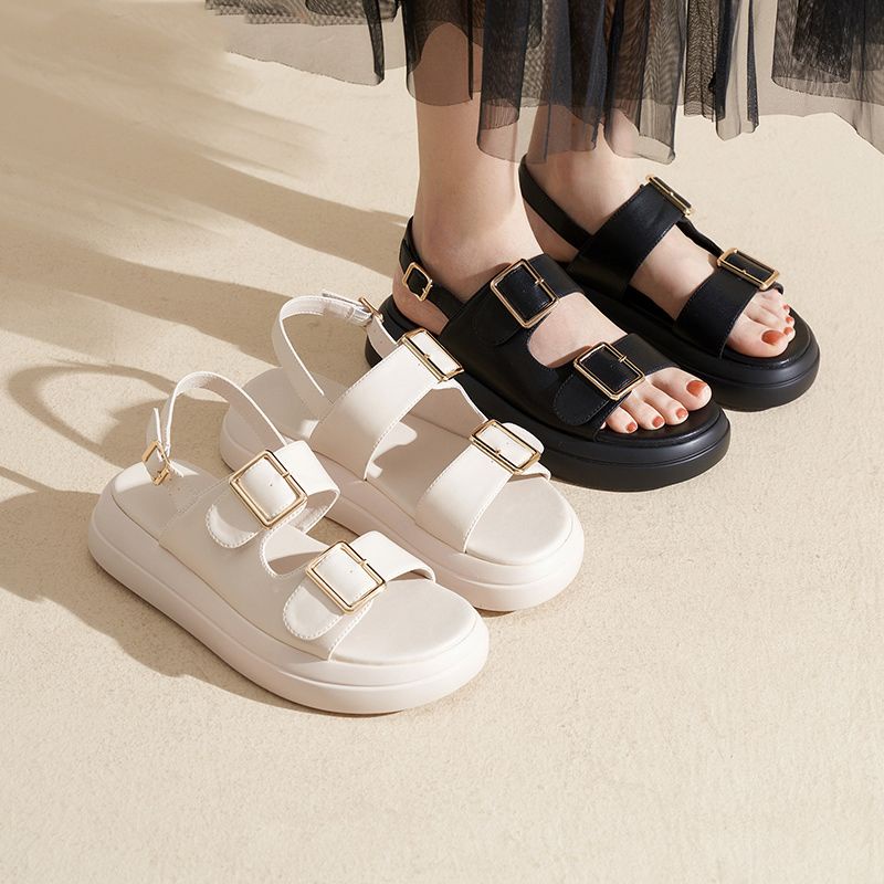 Sandal Đế Dày Phong Cách Thời Trang Roman 2023 Mới Cho Nữ