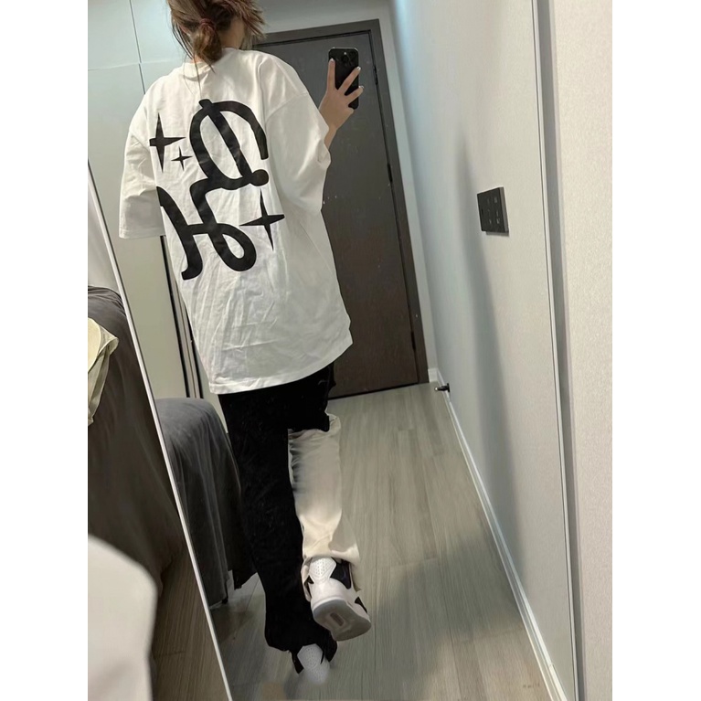 Quần Yếm Denim Dáng Suông Rộng Lưng Cao Màu Tương Phản Thời Trang Xuân Hè Mới Cho Nữ