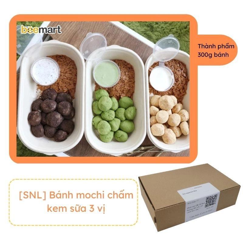 Set nguyên liệu tự làm mochi chấm kem sữa 3 vị