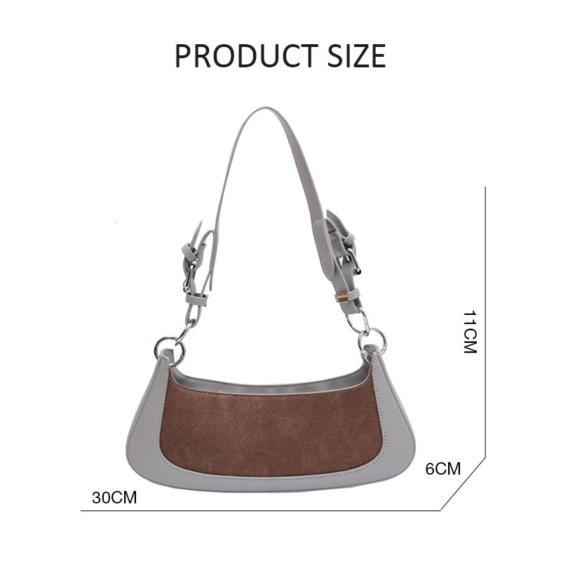 MISCHA Túi Đeo Vai MISCHA Chất Liệu PU Phong Cách retro Âu Mỹ Dễ Phối Đồ Thời Trang