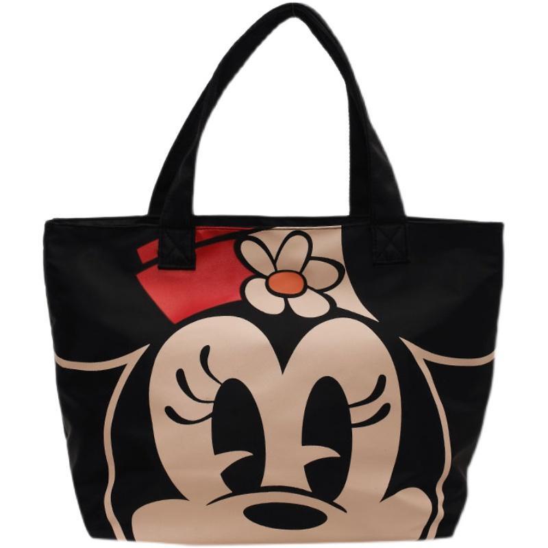 Túi Tote Đeo Vai / Xách Tay Vải Canvas Cỡ Lớn In Hoạt Hình Mickey Vịt Donald Dễ Thương Cho Nữ