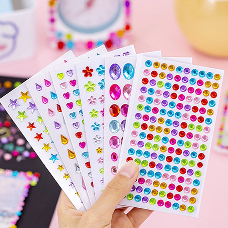 Miếng Dán Trang Trí Album Ảnh Bằng Acrylic Đính Đá Lấp Lánh Độc Đáo DIY