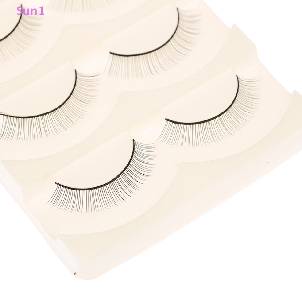 Sun1> 5 Pairs Training Practice Eyelash Extension Self Practise False Strip Lashes well
