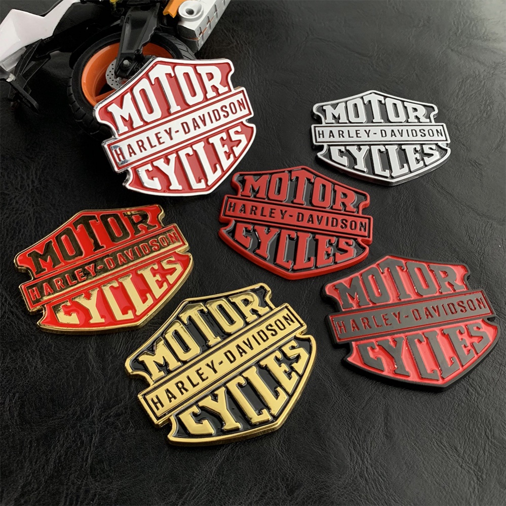 Miếng Dán Kim Loại In Logo HARLEY Kỷ Niệm 100 Năm 110 Bằng Hợp Kim Kẽm Trang Trí Xe Mô Tô HARLEY-Davidson