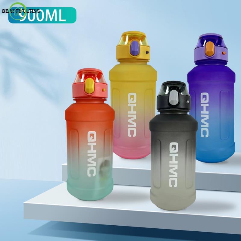 Bình Nước Thể Thao  Ống Hút Nước Bottle 900ML Lớn Chai Di Động Du Lịch Bình Thể Thao Thể Dục Cốc