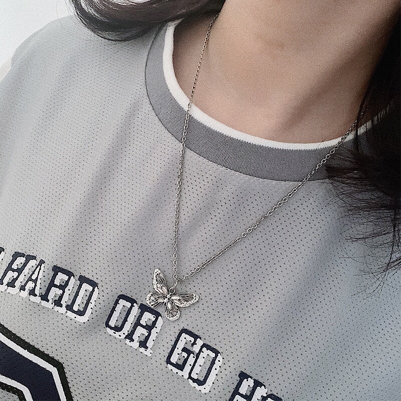 Vòng cổ Hình Bướm Bằng Kim Loại Thời Trang Cho Nữ