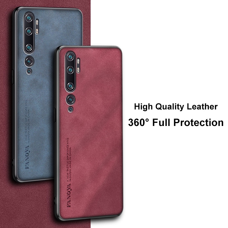 Ốp Điện Thoại Da PU Phối Silicon Nhám Sang Trọng Cho Xiaomi Mi Note 10 Pro 10Pro Xiaomi Mi CC9 Pro Coque