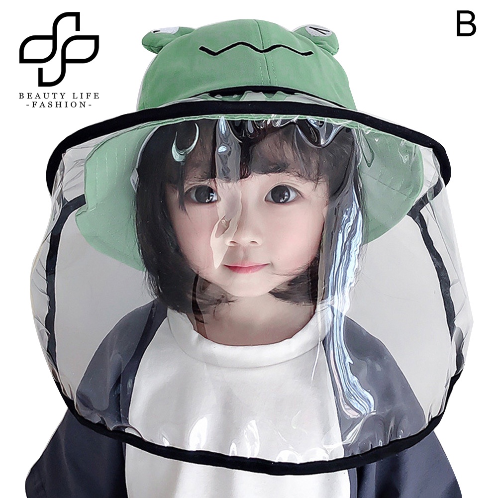 Nón Tai Bèo Kèm Tấm Che Mặt Chống Tia UV / Bụi Bẩn Tiện Dụng Cho Bé