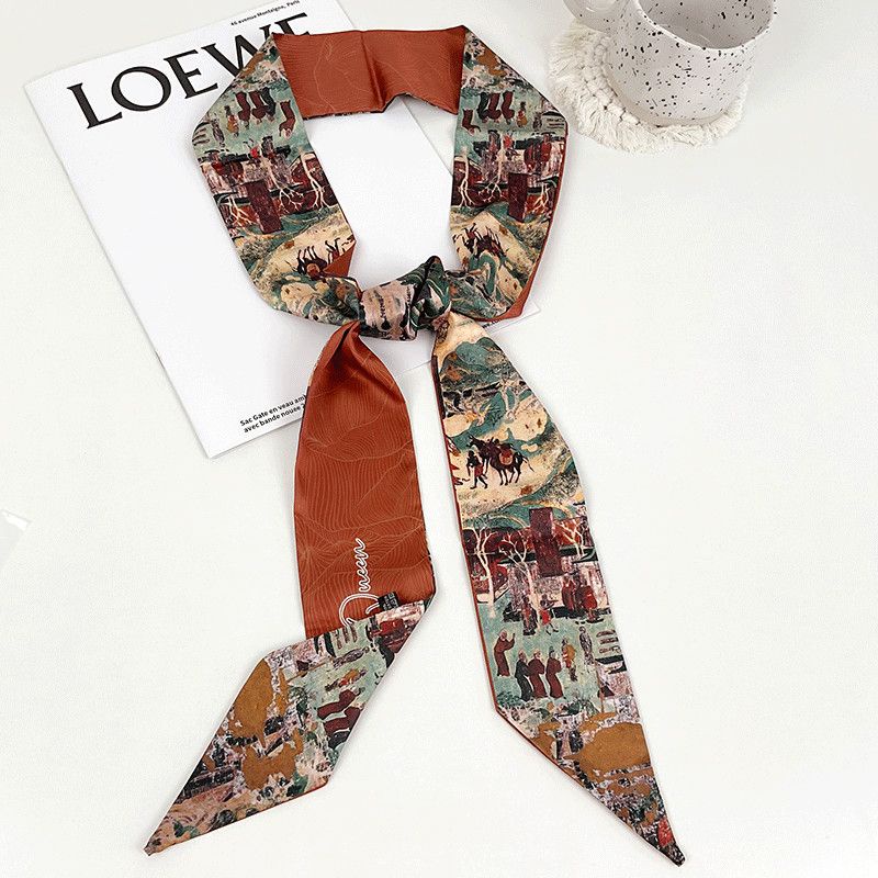 Khăn Quàng Cổ Lụa Cao Cấp Phong Cách Trung Hoa Cổ Điển Thời Trang Xuân Thu Cho Nữ