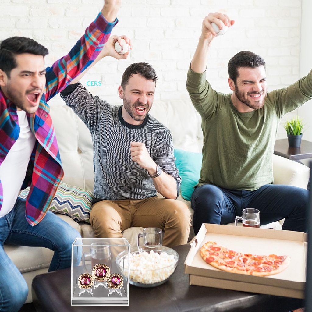 Bộ 2 Hộp Trưng Bày Nhẫn 3 Vòng / 2 Nhẫn + 12 Nhẫn + Giá Đỡ Trưng Bày 4.33in Bằng Acrylic Trong Suốt