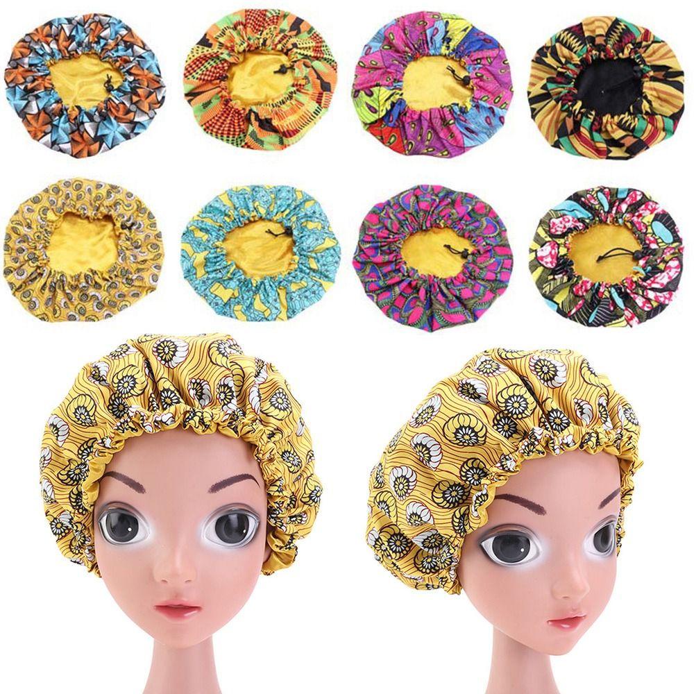 LET Mũ Trùm Đầu Vải Satin Co Giãn Thời Trang Đi Ngủ Cho Bé