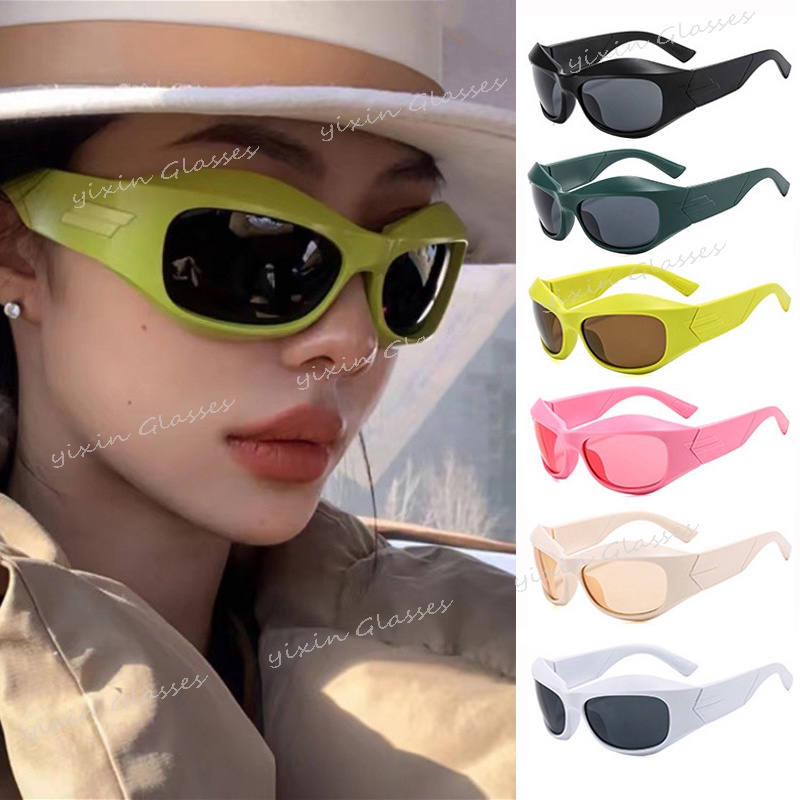 Kính Mát Y2K Tròng Dày Chống Tia UV400 Phong Cách punk Đường Phố Cho Nam Và Nữ