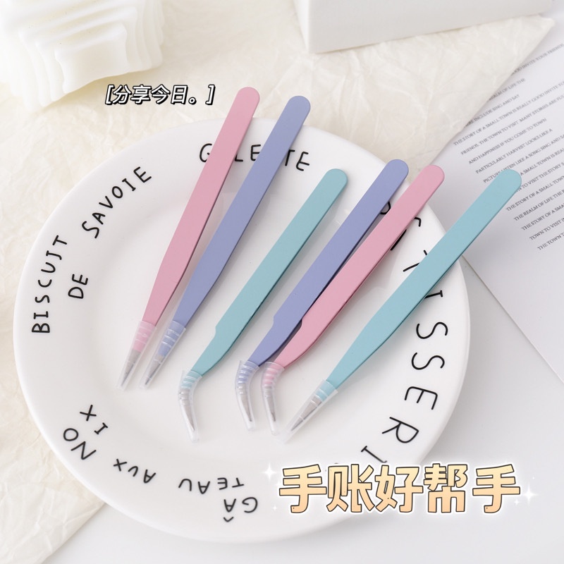 Nhíp gắp sticker cute màu pastel xinh xắn dụng cụ hỗ trợ trang trí hình dán trên sổ tay, abum