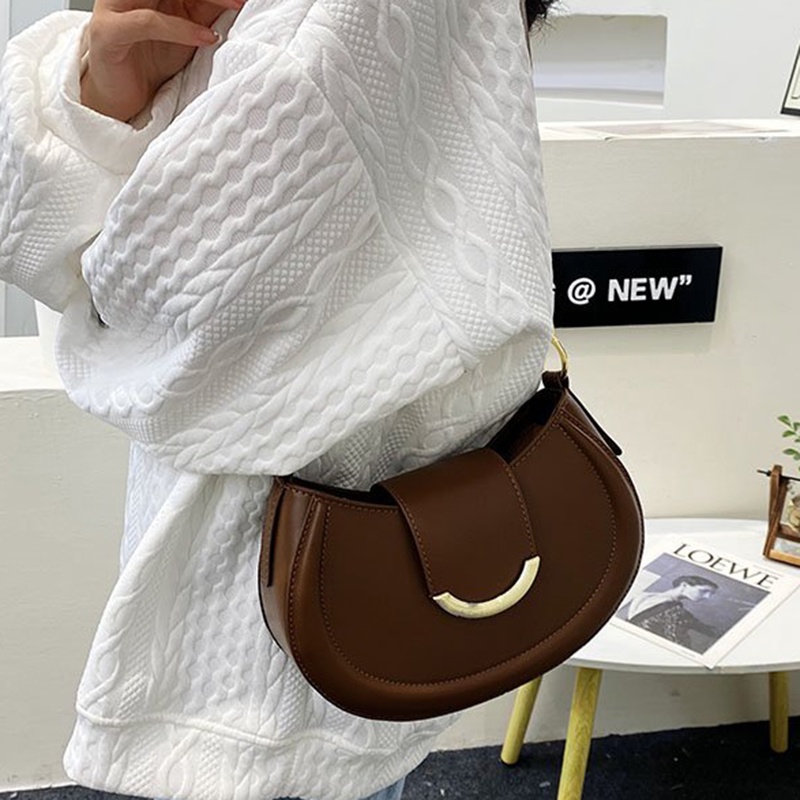 Túi Đeo Chéo Màu Trơn Thời Trang Dành Cho Nữ