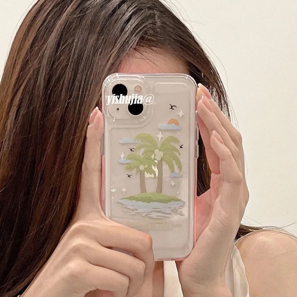 ✅Ốp Điện Thoại Mềm In Hình Hòn Đảo Mùa Hè Cho iPhone 14 / 13promax 11 / 12pro xr / xs 7 / 8Plus G1R8