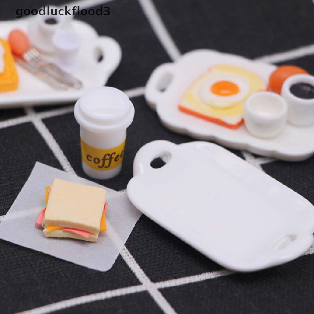 1 Set Đồ Chơi Gồm Muỗng / Nĩa / Đĩa / Muỗng / Bánh Mì Tỉ Lệ 1: 12 Trang Trí Nhà Búp Bê