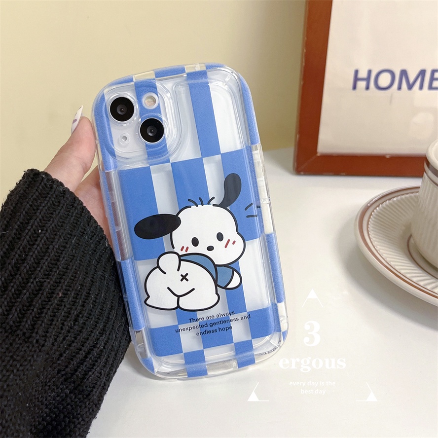 Ốp Điện Thoại TPU Mềm Đệm Khí In Hoạt Hình Pochacco Cho iPhone 14 13 12 11 Pro Max SE2020 X XR Xs Max 7 8 Plus