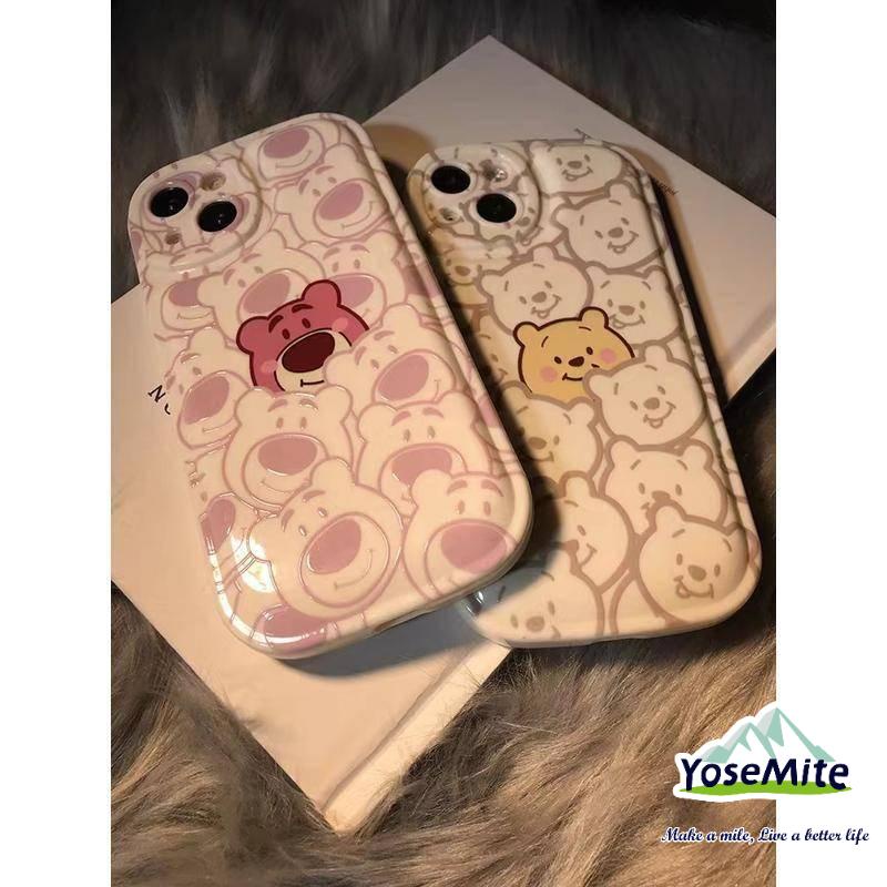 Gấu dâu tây Ốp lưng phone case Samsung M53 5G M52 5G M33 5G M23 5G A73 5G A72 A71 4G A53 5G A52/A52s 5G A51 4G A50/A50s/A30s A32 4G A31 A30/A20 A23 5G A22 5G