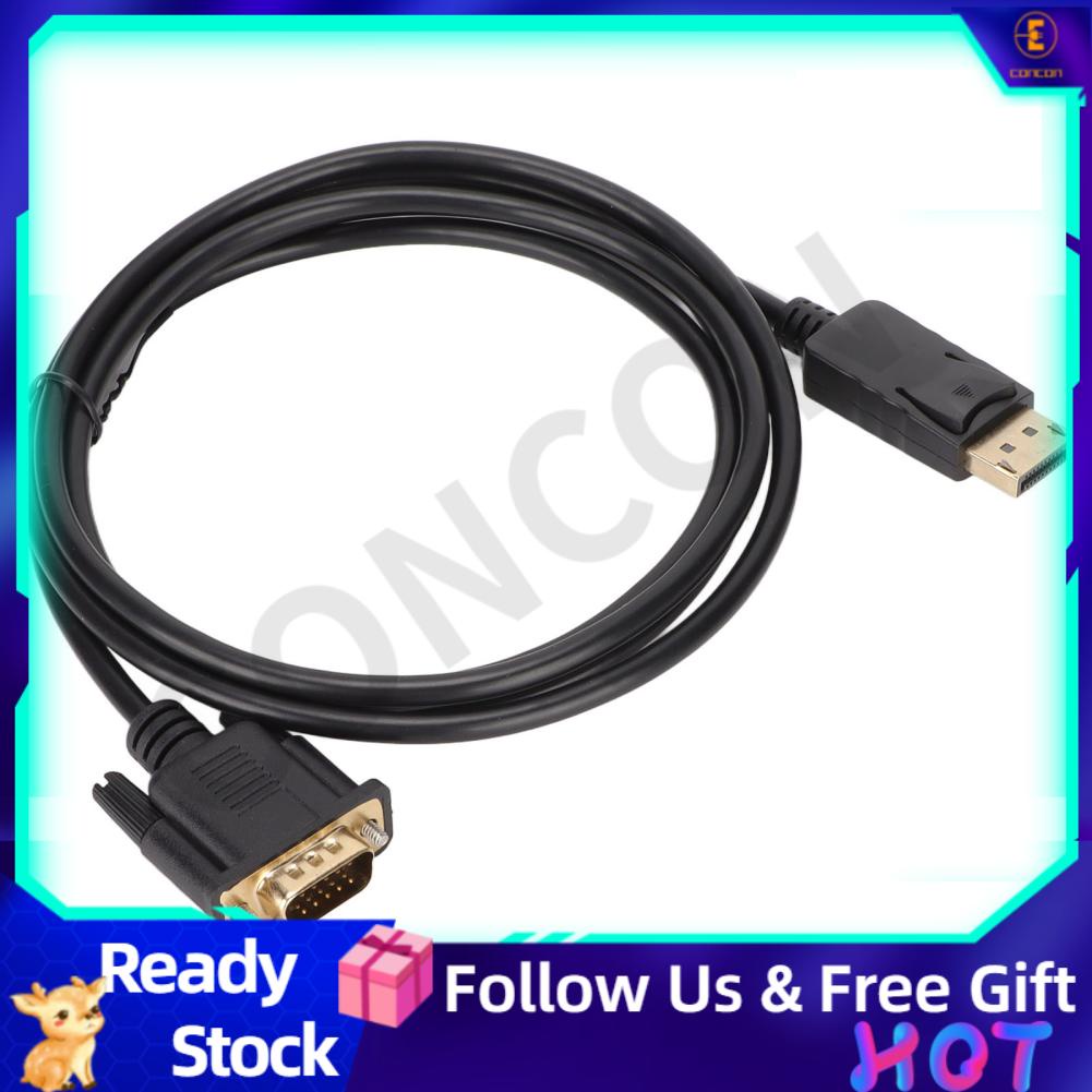 Concon DP To VGA Adapter Cable DisplayPort Dual Mode Plug And Play For PC