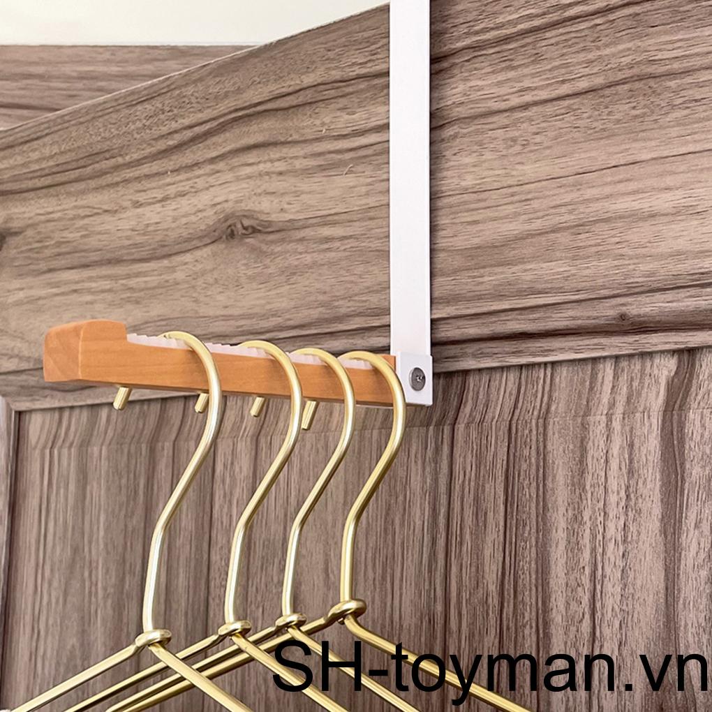 Giá Đỡ Treo Khăn Quàng Cổ / Áo Khoác / Túi Xách Bằng Gỗ Có Thể Gấp Gọn Đa