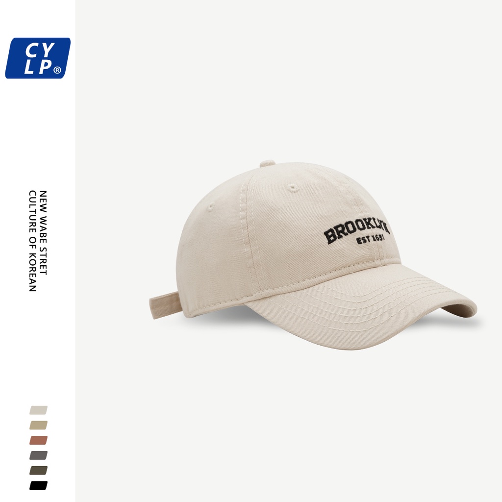 Mũ Lưỡi Trai Mềm Thêu Chữ Phong Cách Hàn Quốc Thời Trang Xuân Hè Cho Cặp Đôi