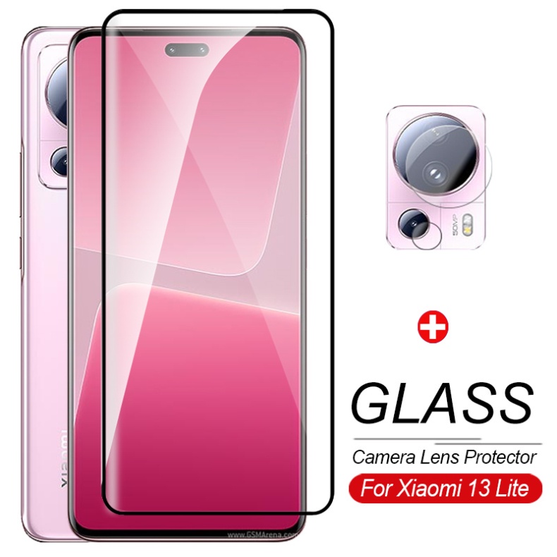 Ốp Điện Thoại Kính Cường Lực 2 Trong 1 Bảo Vệ Ống Kính Máy Ảnh Cho Xiaomi 13 Lite 5G Mi 13Lite 13 Pro Civi2 2023 5G