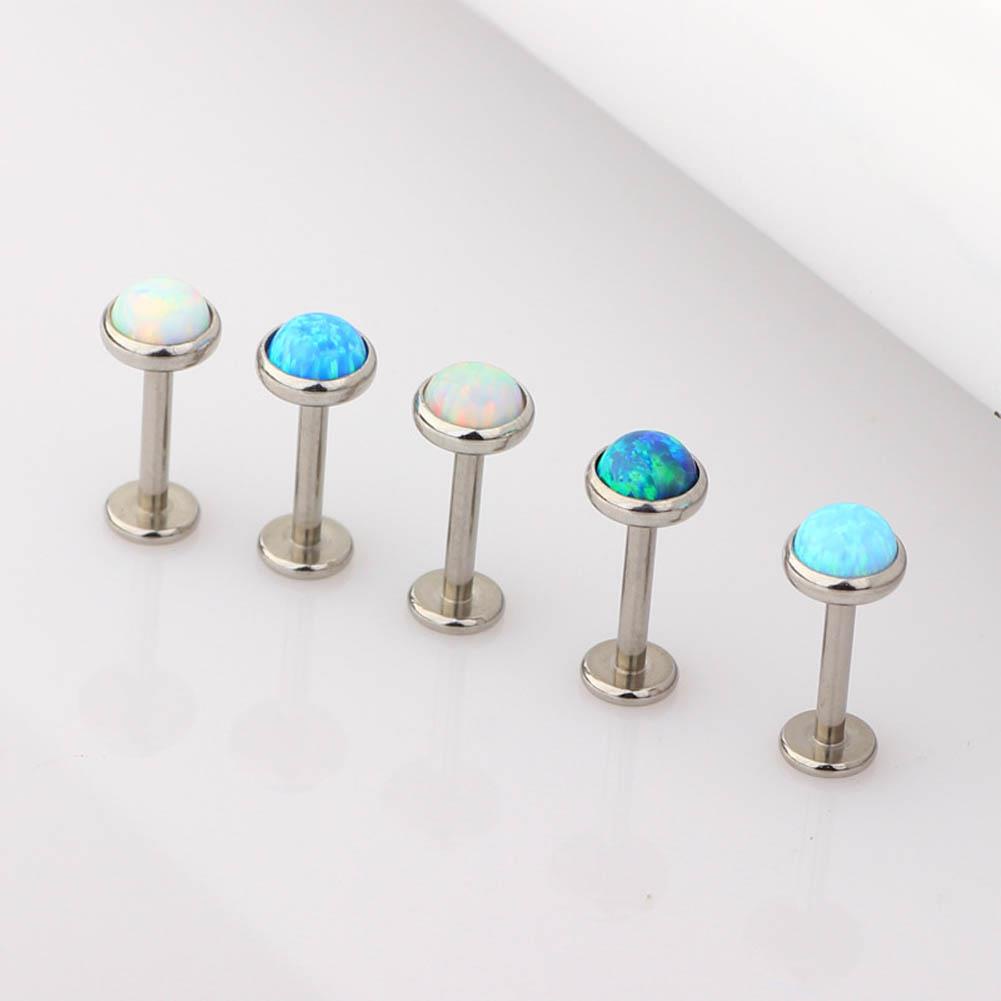 1 Bông Tai Hình Đôi Môi Đính Đá Opal Nhiều Màu Sắc Thời Trang Dành Cho Nam Và Nữ