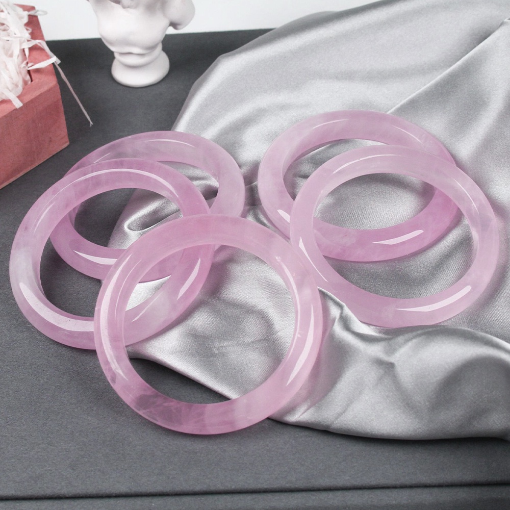 Vòng tay bản pha lê hồng nhạt thời trang thanh lịch dành cho nữ