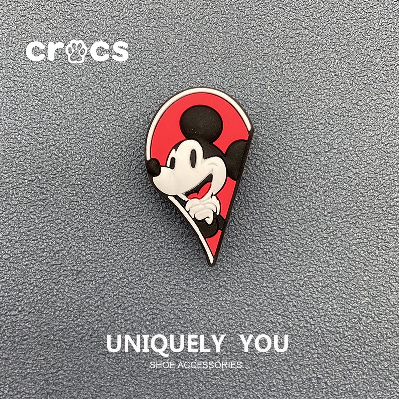 DISNEY Crocs Phụ Kiện Trang Trí Giày Hình MICKEY / Minnie / jibbitz botton Dễ Thương