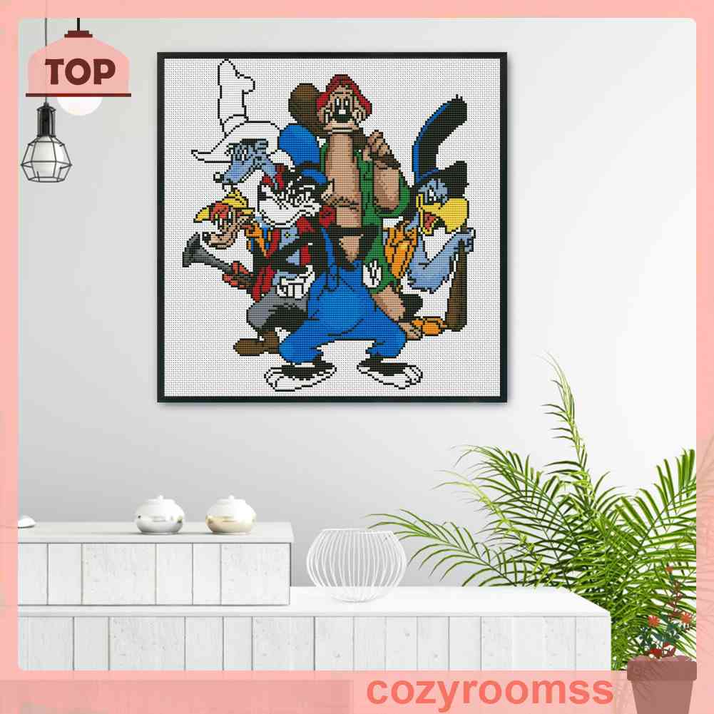 Bộ Dụng Cụ Thêu Tranh Chữ Thập 11CT DIY Hình Hoạt Hình