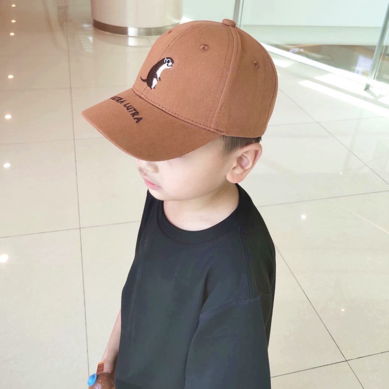 Mũ Lưỡi Trai Thêu Hình Động Vật Dễ Thương Cho Bé