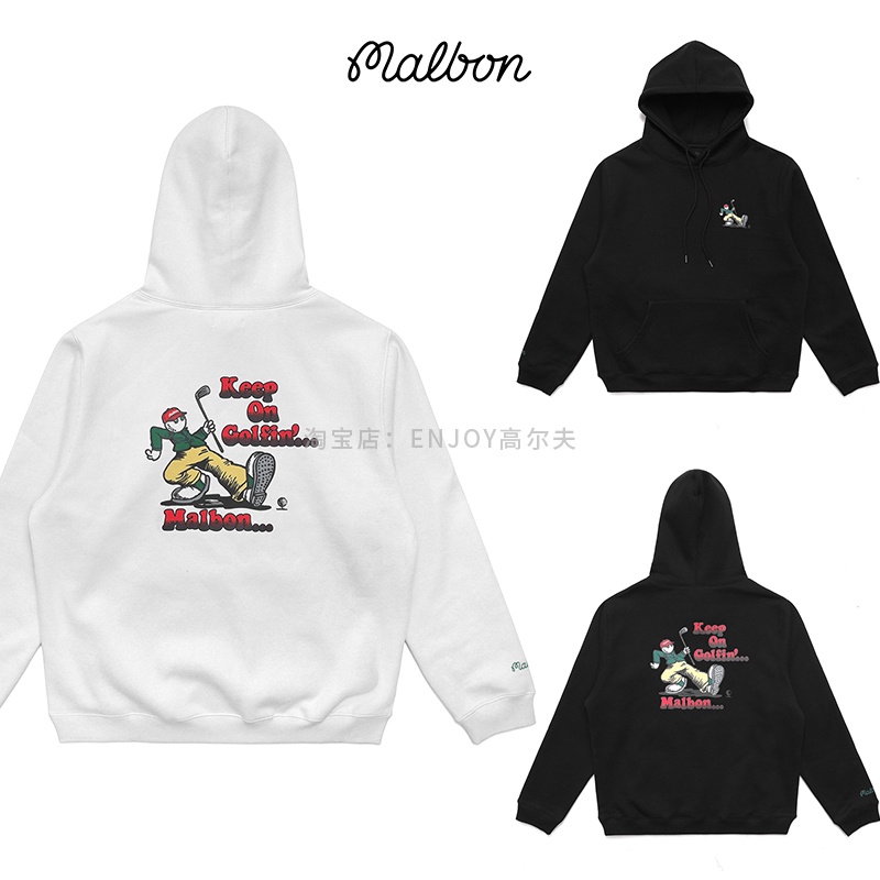 Áo Hoodie Malbon Golf Họa Tiết In Mới Cho Nam Và Nữ