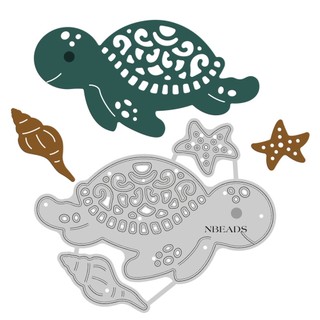 1pc Sea Turtle Metal Cutting Dies Starfish Conch Carbon Steel Die Cuts Stencil Template Moulds for Scrapbook Embossing Album Paper Card Making