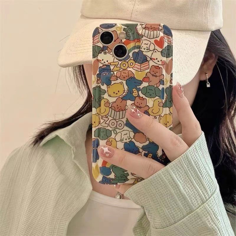 ✅Ốp Điện Thoại Mềm Chống Sốc In Hình Sở Thú Hoạt Hình Dễ Thương Cho iPhone 14 / 12promax 13 11 xr max XGKS