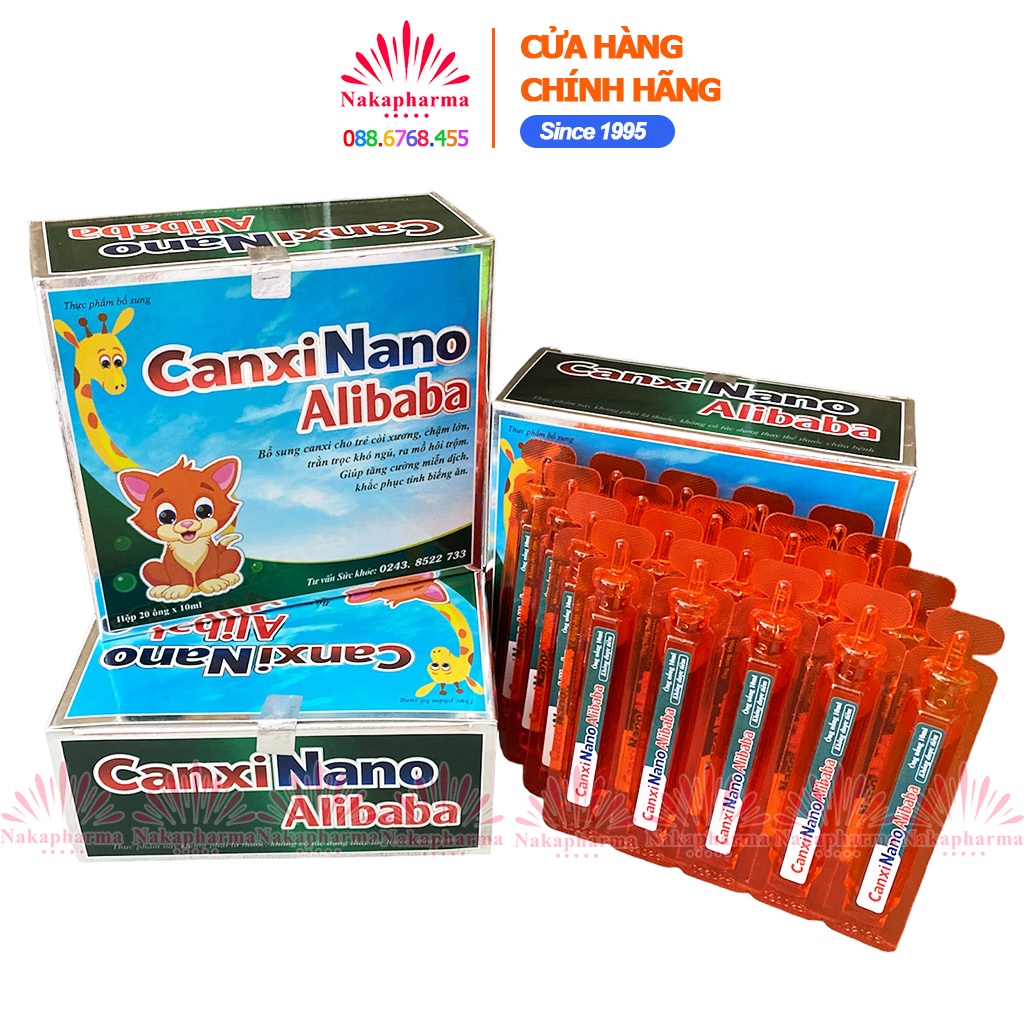 Siro Canxi Nano Alibaba G&amp;P – Giúp bổ sung canxi, ngừa còi xương, loãng xương, chấm lớn, biếng ăn - Canxinano GP