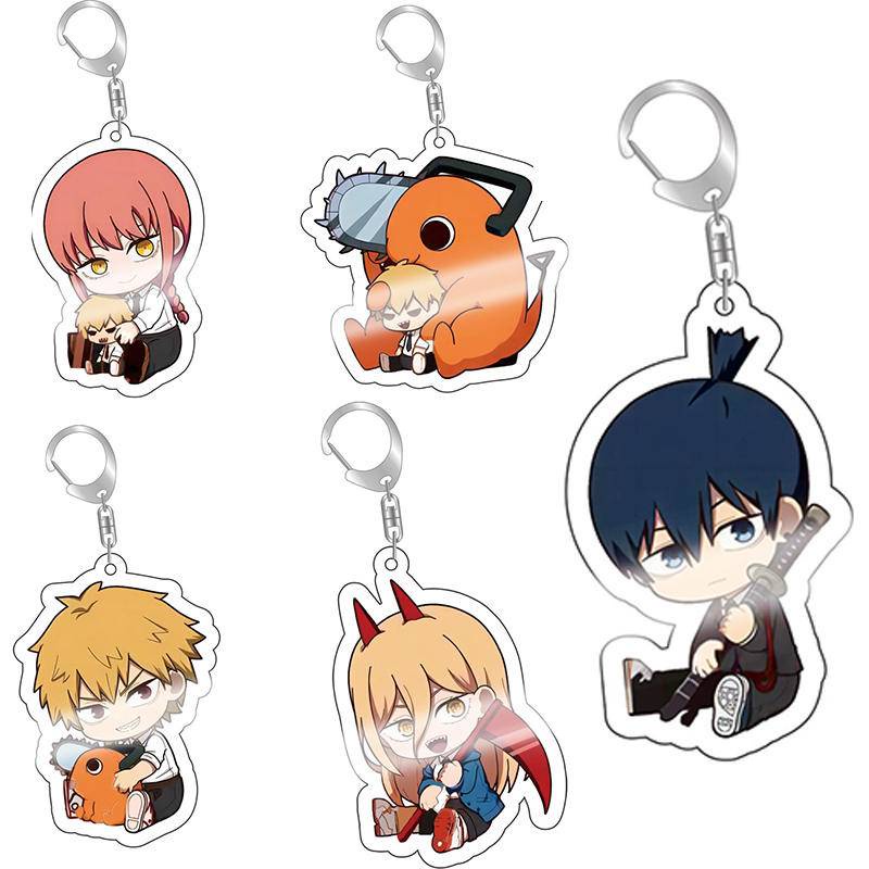 Móc Chìa Khóa 7 Kiểu Nhân Vật Hoạt Hình Cưa Xích Denji Makima Aki Hayakawa Power Pochita Himeno Kishibe