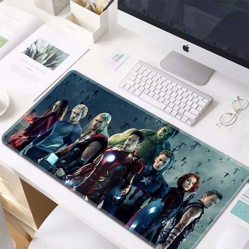 Iron Man mouse pad oversized thickened Spider-Man Marvel custom student mouse keyboard pad office desk pad