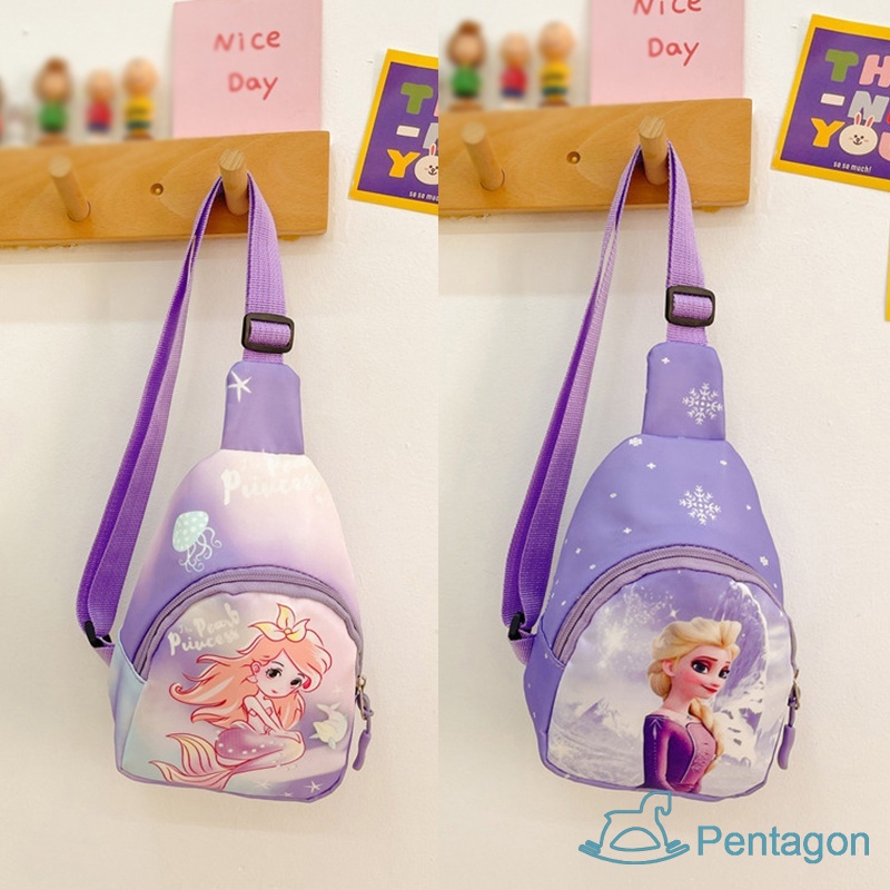 Túi Đeo Chéo Ngực Nhỏ Gọn In Họa Tiết Hoạt Hình Thời Trang Cho Bé